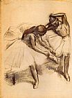 Edgar Degas Two Dancers V painting